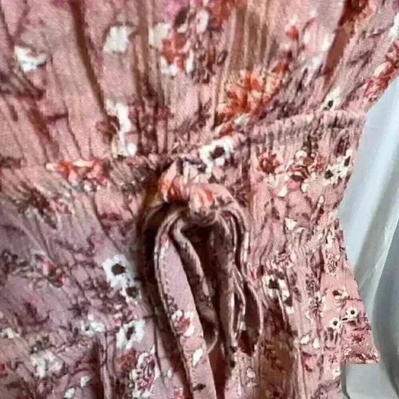 NWT - Pink Flora Baby doll Shirt Size Medium - Picture 6 of 8